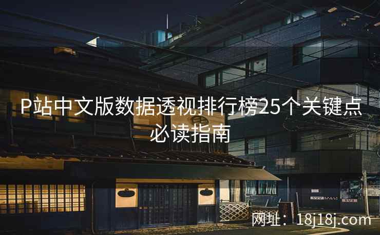 P站中文版数据透视排行榜25个关键点必读指南